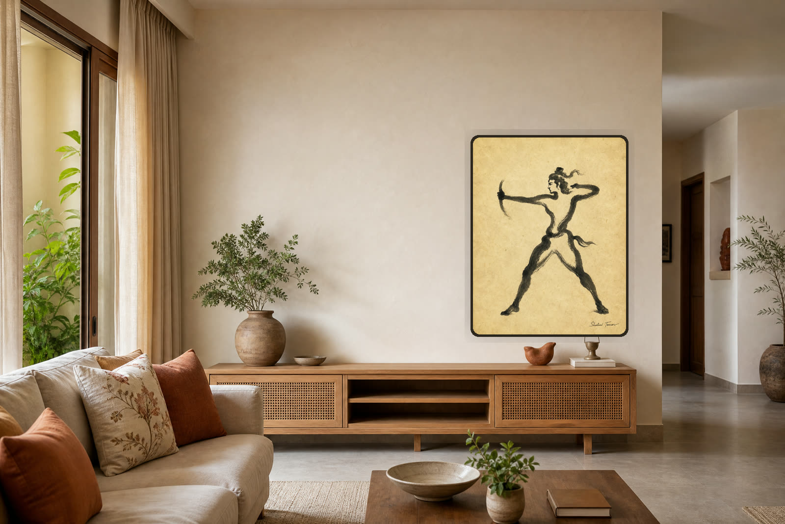 Rama Draws the Bow of Destiny — Warm living room
