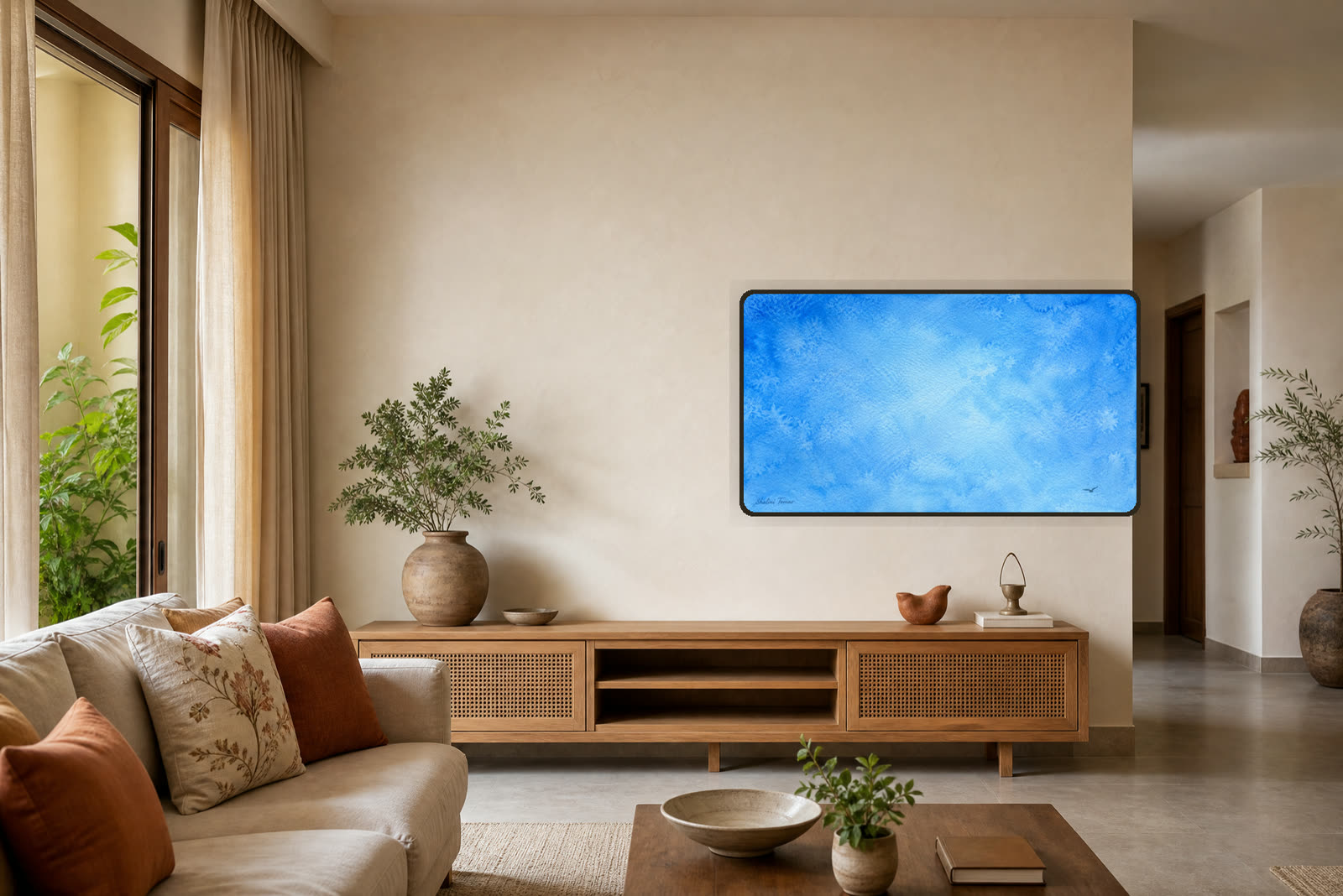 A Sky Wide Enough — Warm living room