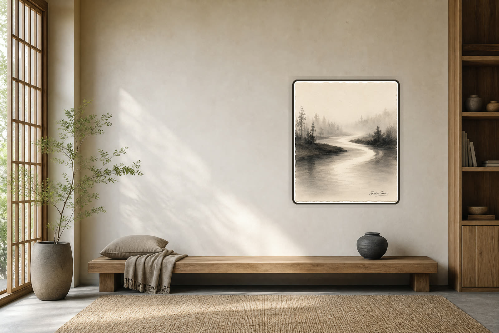 River Through the Whispering Pines — Meditation room