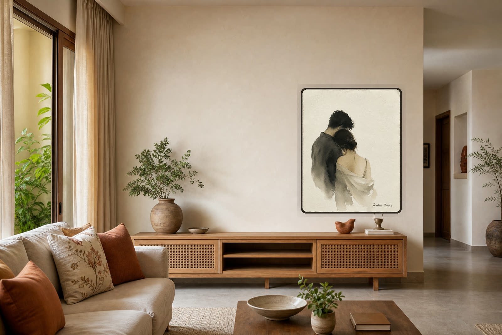Where Silence Holds Us — Warm living room