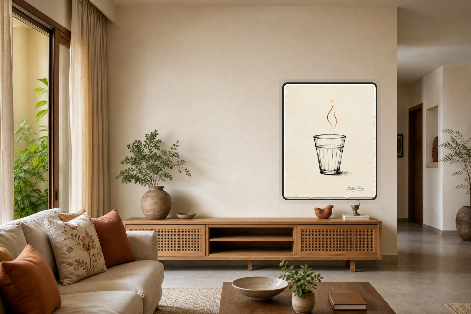 First Chai of the Day — Warm living room