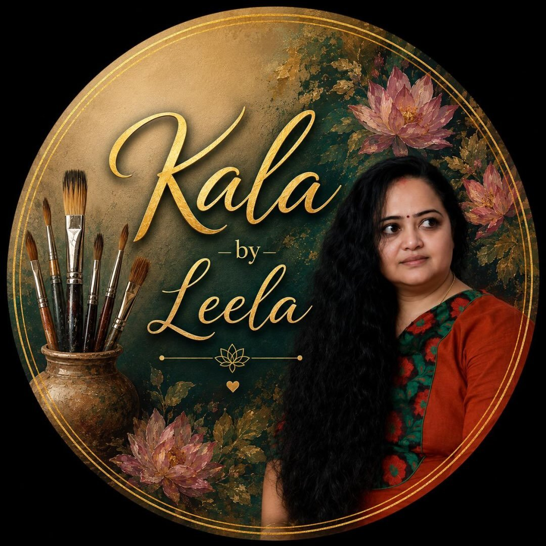 Leela Rani of Kala by Leela, at work among her brushes