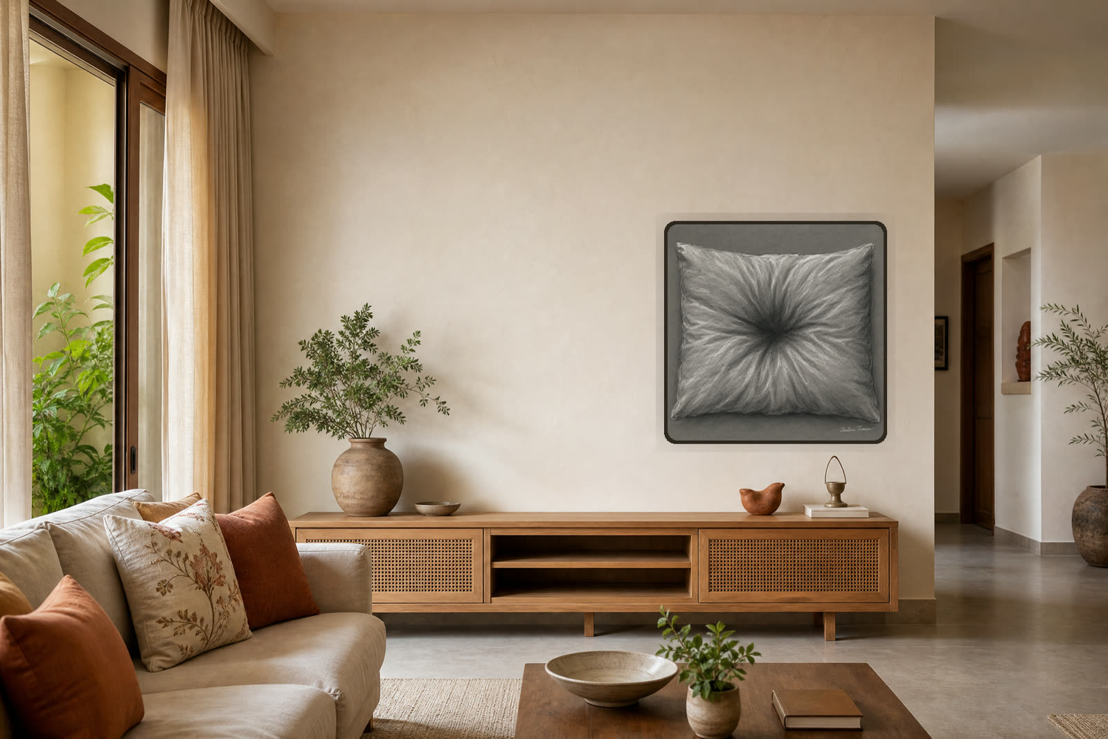 The Shape You Left Behind — Warm living room