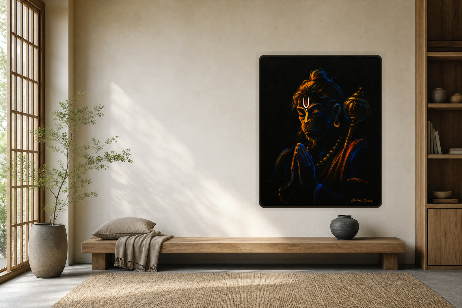 Hanuman's Sacred Vow — Meditation room